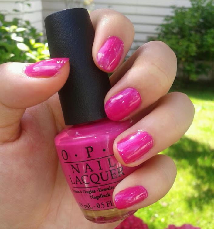 bright pink nail polish color for cruises