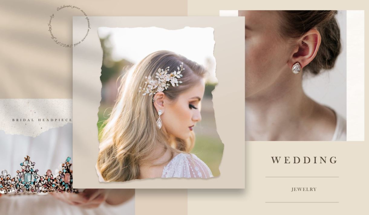 SWEETV bridal hair, wedding jewelry, and wedding earrings and hair accessories on Amazon