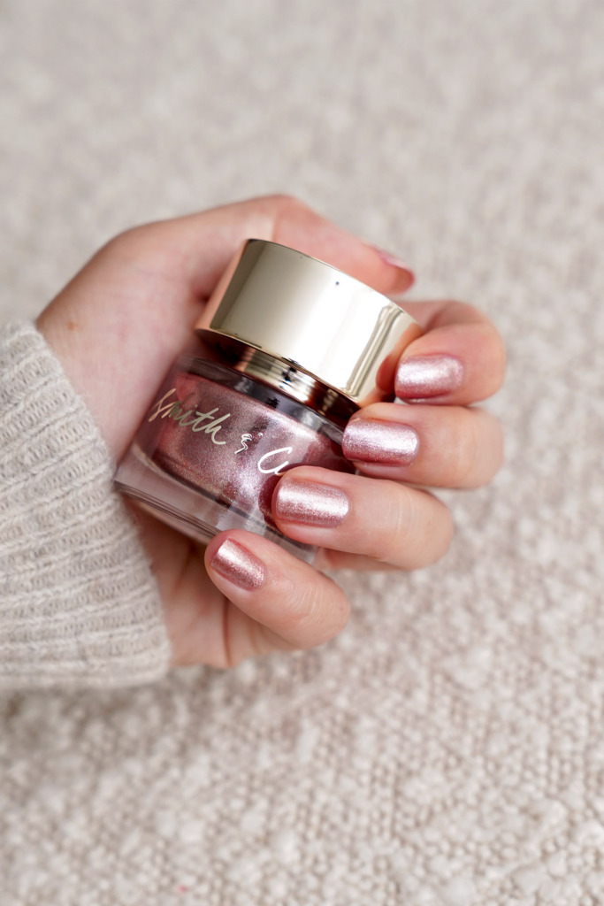 sparkly pink nail polish by Smith & Cult in Ceremony of Secrets