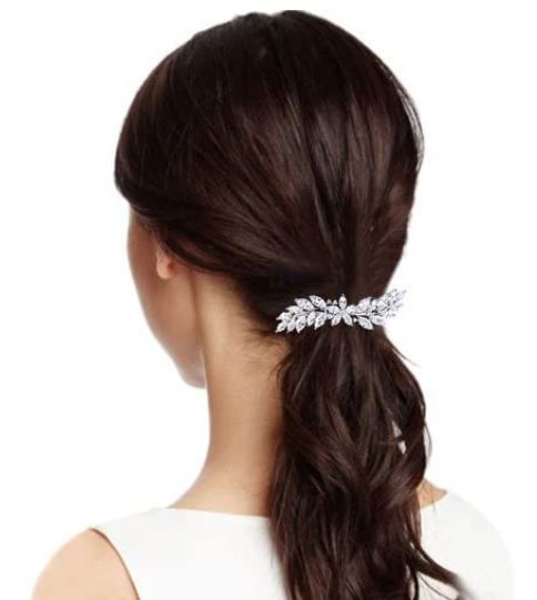 best simple bridal crystal hair clip by EVER FAITH