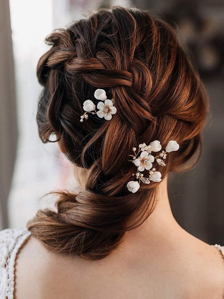 best small flower floral hair accessory for boho wedding and braids