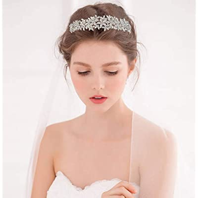 cheap crystal flower wedding headband