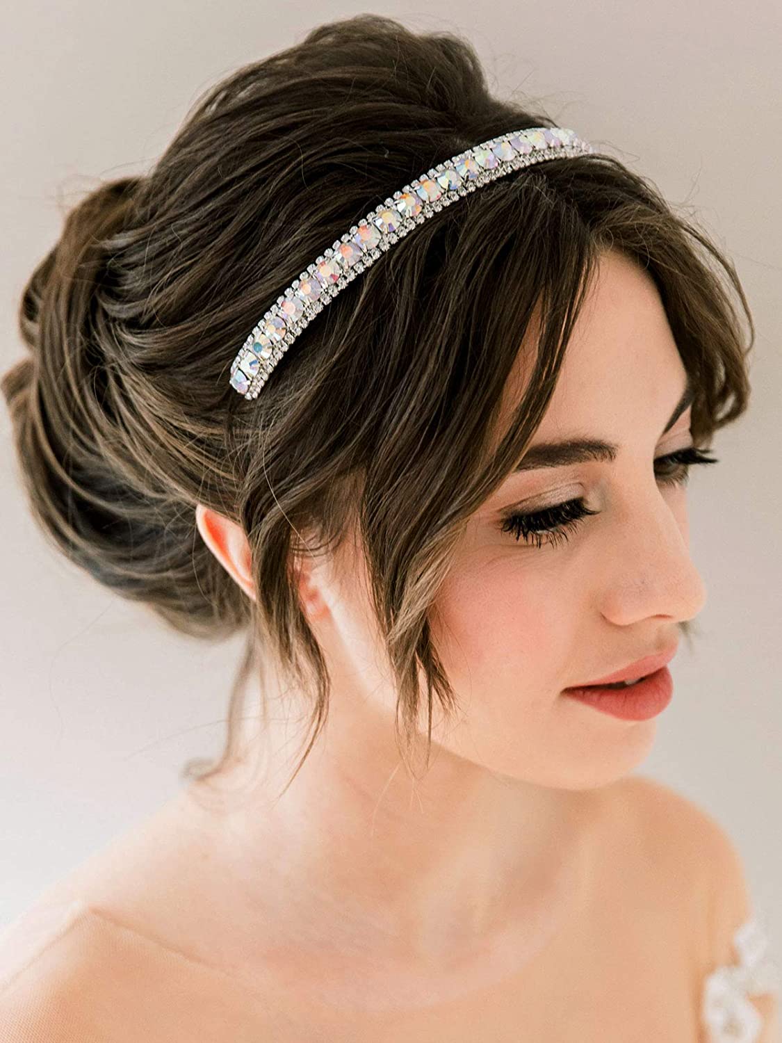 cheap crystal wedding simple headband