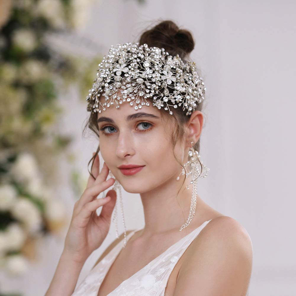 cheap vintage 1920s Gatsby bridal headband headpiece