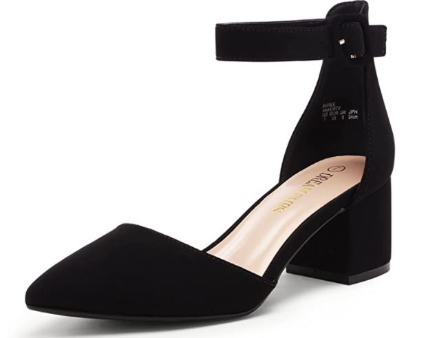 Dream Pairs low heel pumps with strap and closed toe