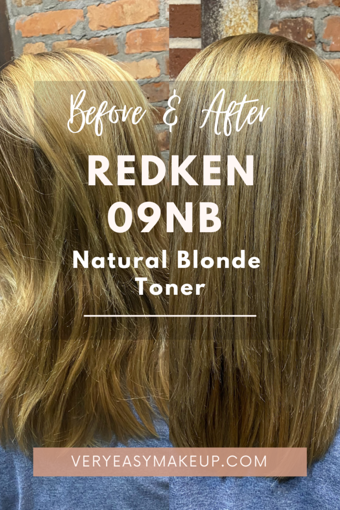 Redken 09NB Irish Creme Toner Before and After Results