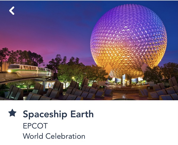 Spaceship Earth at Epcot as the best ride for adults and toddlers