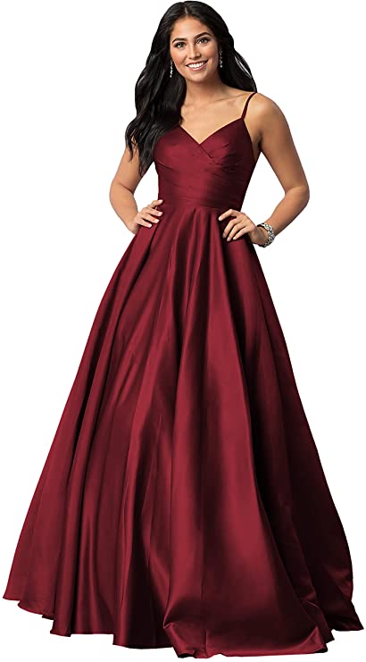 Cheap Prom Dress Under $50 in Burgundy Red