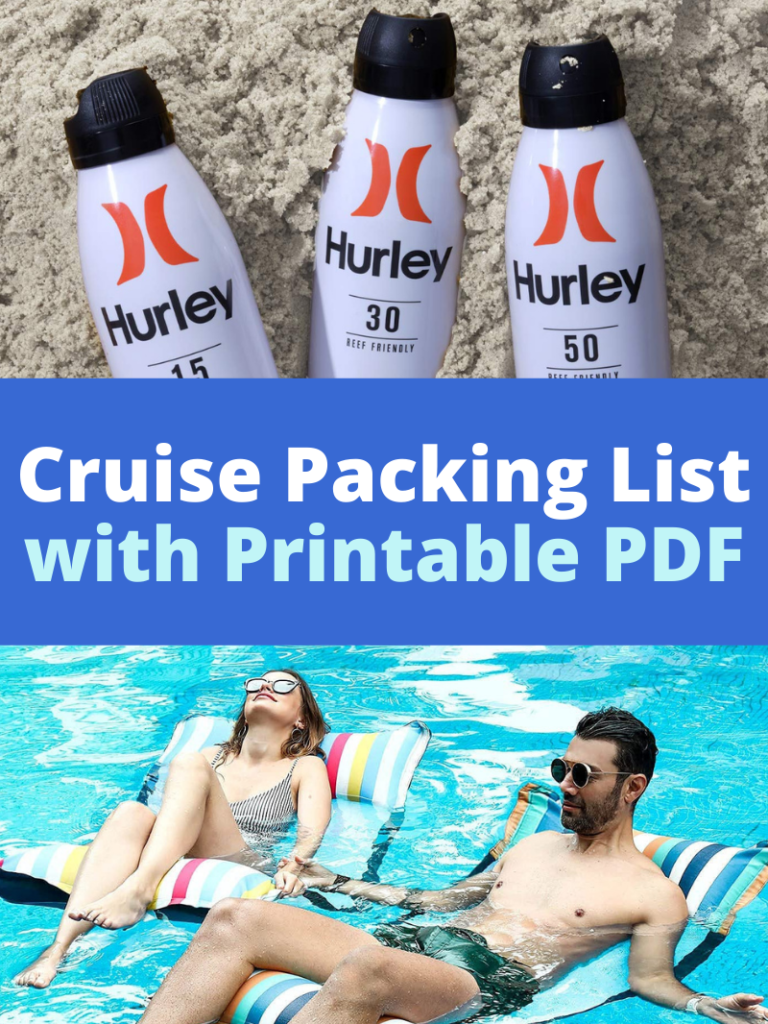 cruise packing list with printable cruise packing list in PDF