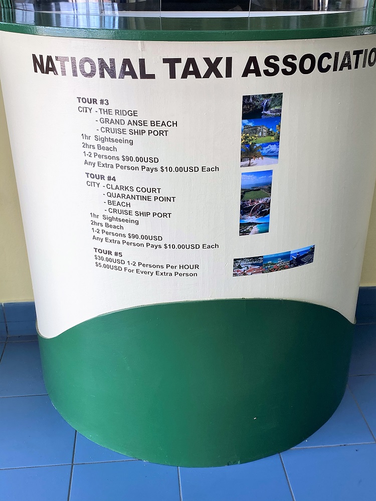 Grenada Private Taxi Tours and Costs