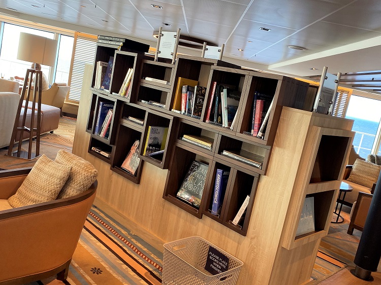 Holland America Nieuw Statendam Ship Library Area in Crows Nest