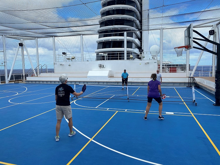 Holland America Nieuw Statendam Ship review and outdoor pickleball area