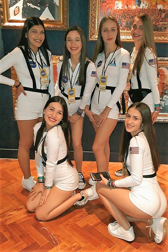 NASA astronauts group girl college costumes