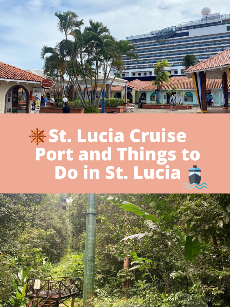St. Lucia Cruise Port and review of the St. Lucia Aerial Tram ride in Sky Ride Park