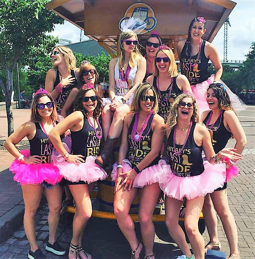 Fun Bachelorette Party Tutu Outfits with Short Pink Tutus