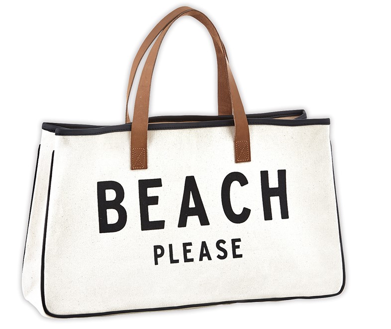 Beach Please canvas beach bag