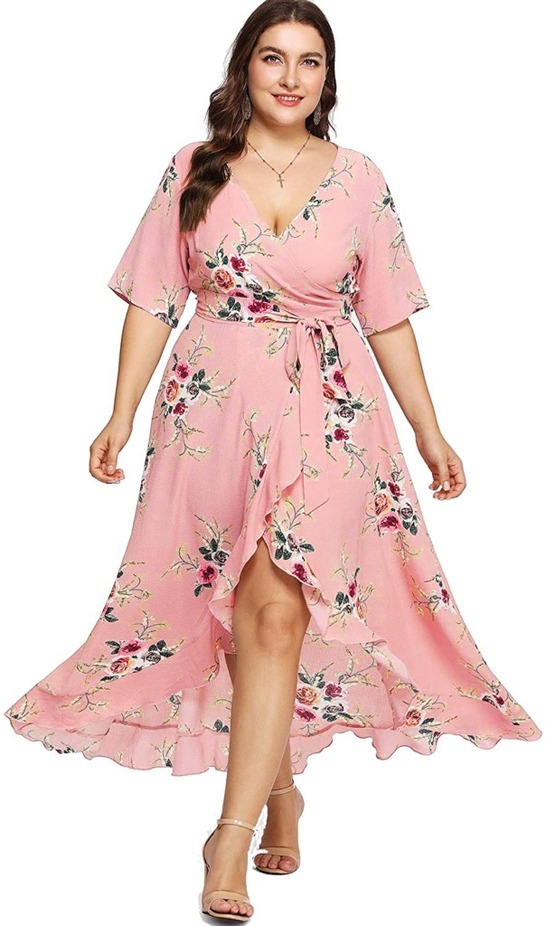 best plus size pink Easter dress by Milumia