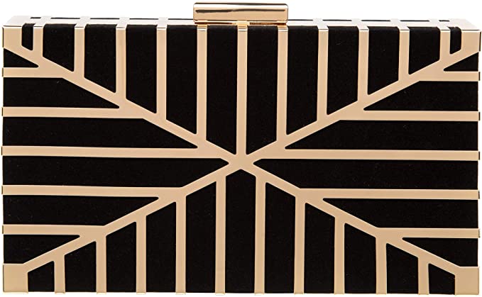 Black and Gold Metal Clutch