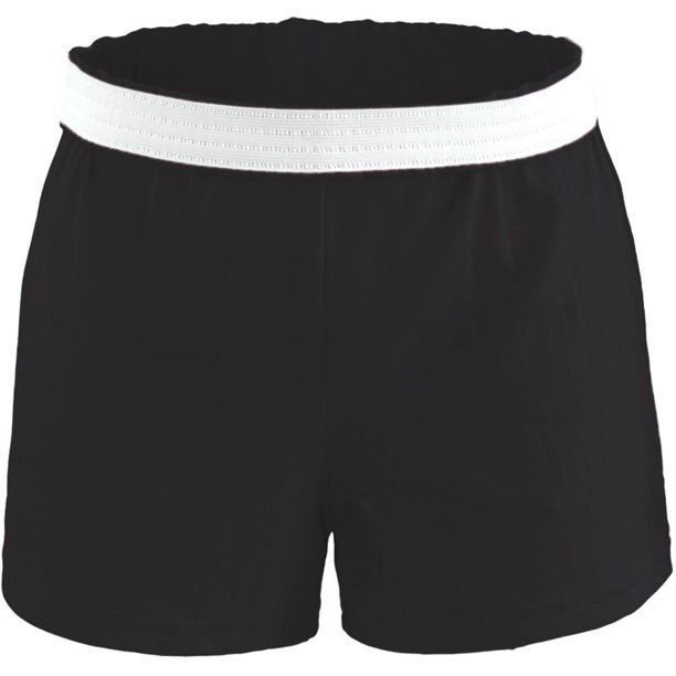 black soffe shorts with white band