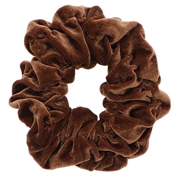 brown velvet scrunchie