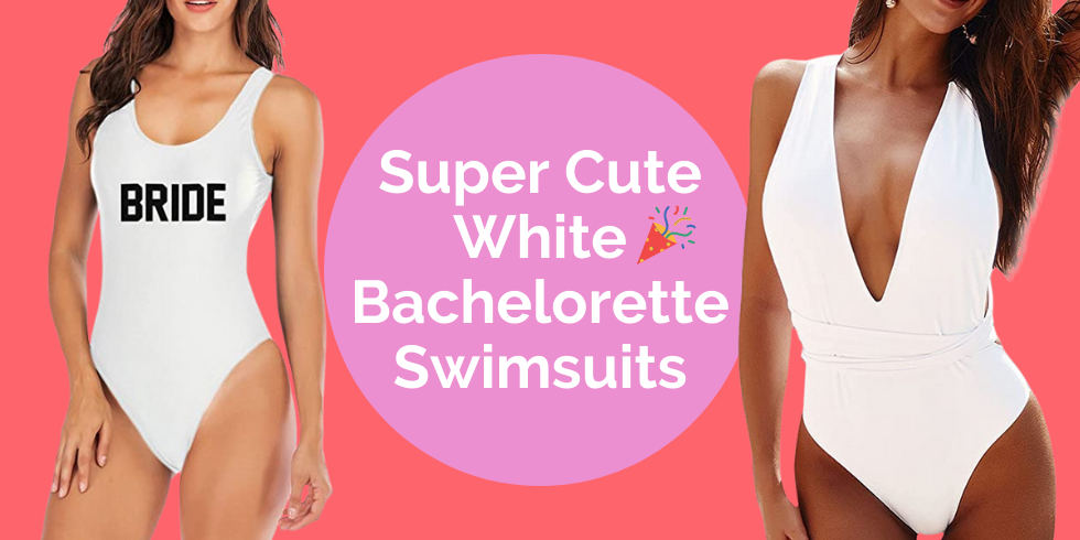 cute white bachelorette swimsuits