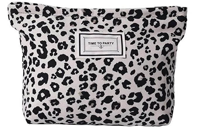 cute leopard print small cosmetic bag for tweens