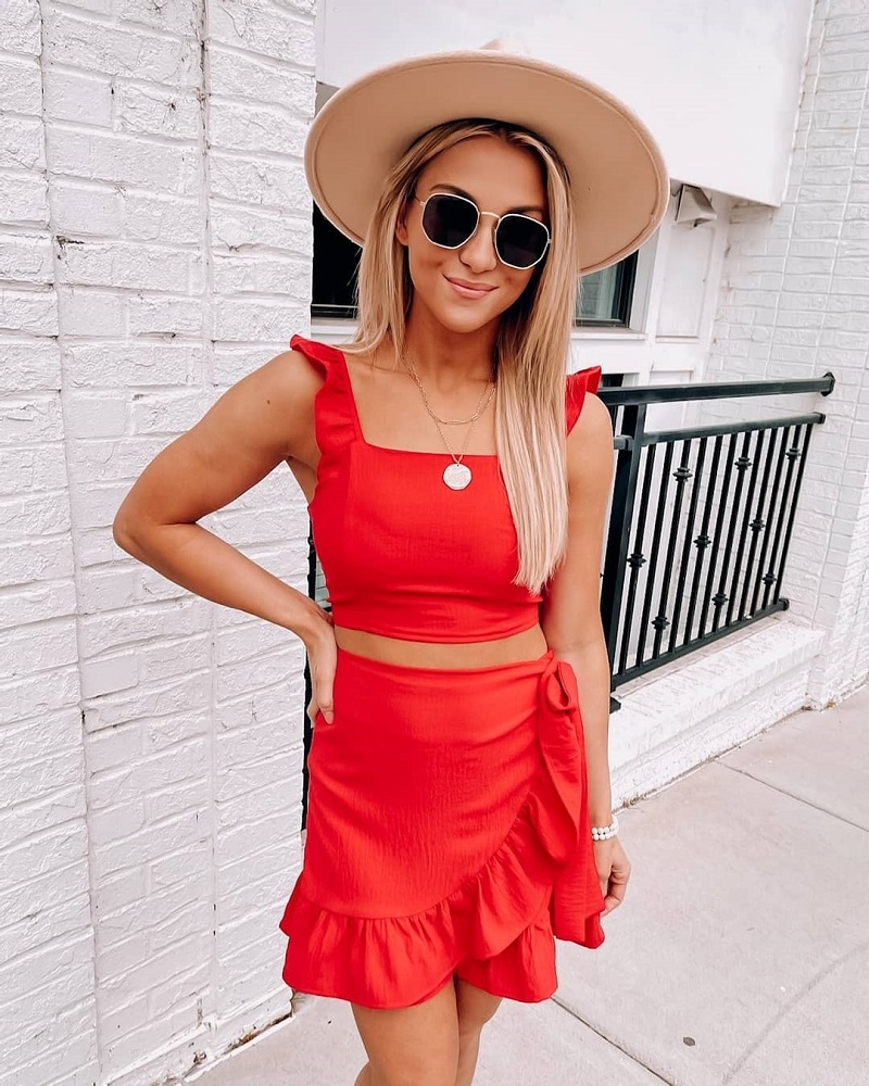 Cute Red 4th of July Two Piece Outfit