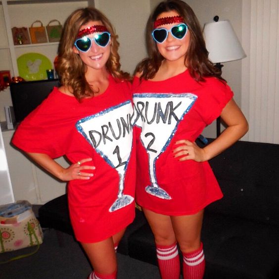 Drunk 1 and Drunk 2 costumes for two people