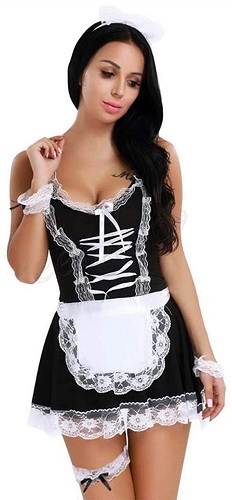 French Maid Sexy Halloween Costume for Women