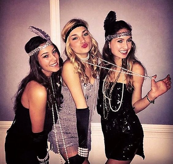 Great Gatsby Girls Group College Halloween Costume Idea