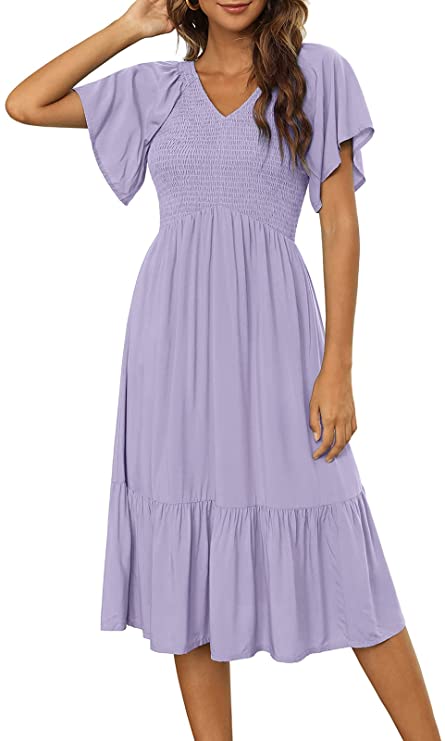 Light Purple Easter Dress with Sleeves