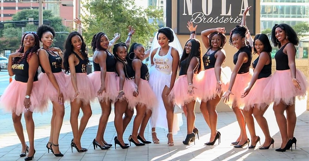 Pink and Black Bachelorette Party Tutu Outfits