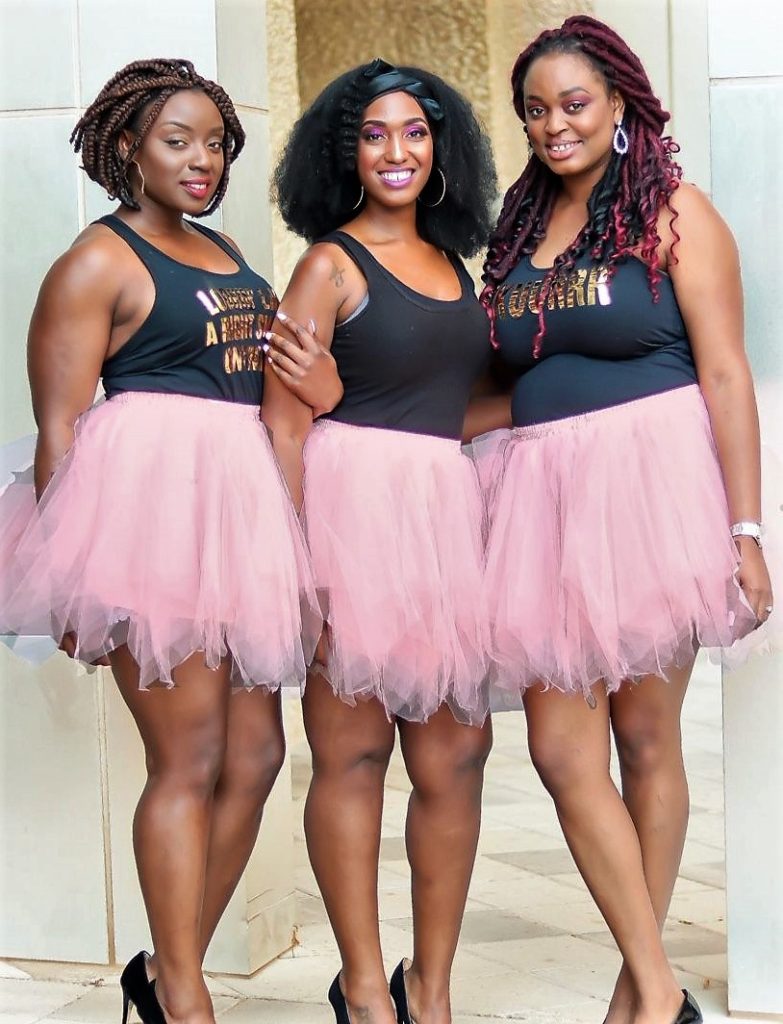 Pink and Black Classy Bachelorette Party Tutu Outfits