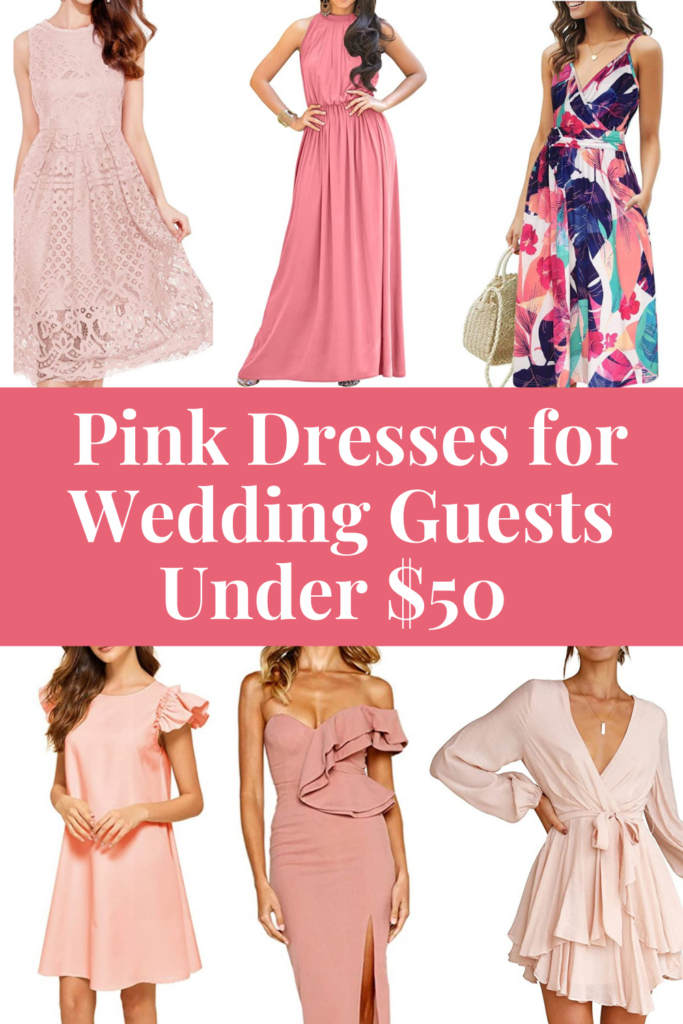 pink dresses for wedding guests