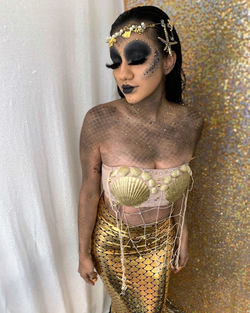 scary mermaid DIY costume for adults
