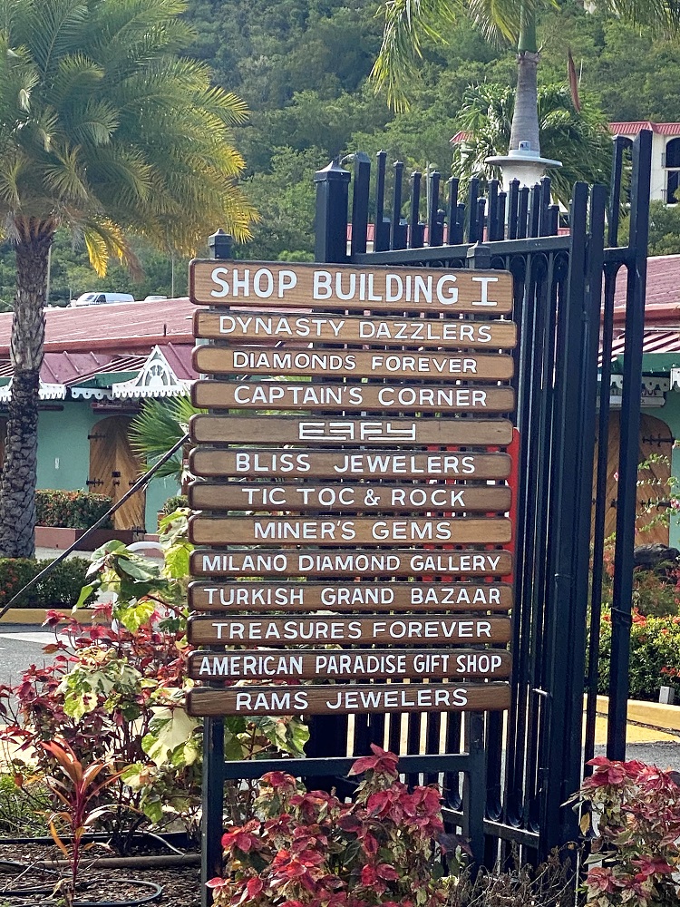 Shopping Stores in St. Thomas cruise port Havensite