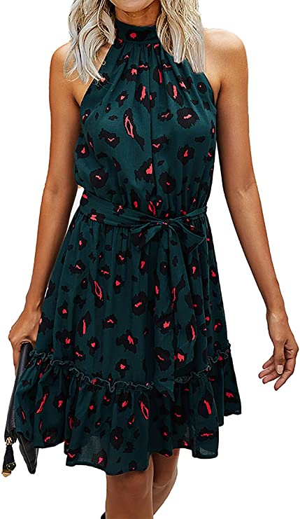 BTFBM Summer Leopard Print Dress on Amazon