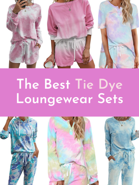 White & Navy Tie Dye Loungewear Set