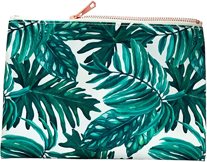 Tropical Palm Leaf Small Cosmetic Bag for Tweens and Bridesmaids