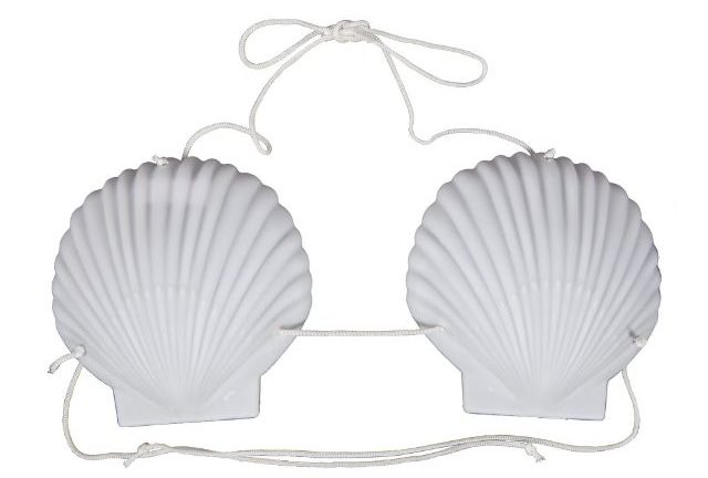 white sea shell bikini top for costumes and cospaly