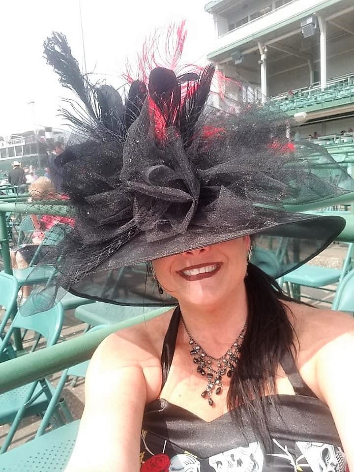 Black and Red Kentucky Derby Hat for Women