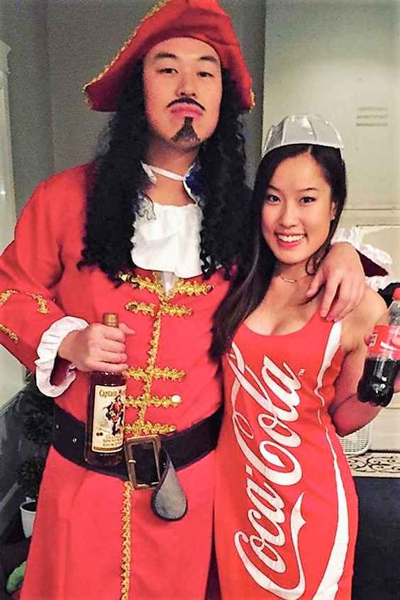 Captain and Captain Coke Couples Halloween Costume College