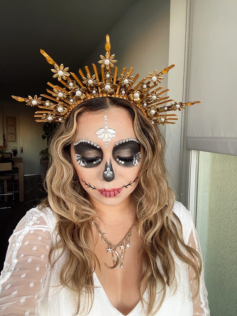 DIY La Catrina Halloween Costume Makeup