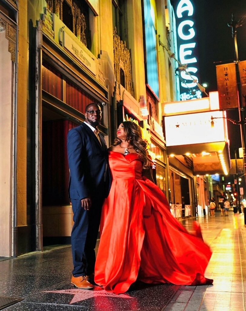 Fall Engagement Photo Outfits with Formal Attire and Red Dress