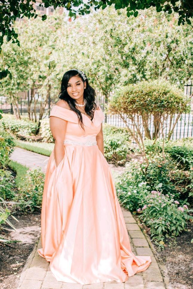Light Pink Blush Plus Size Prom Dress