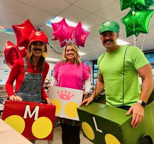 Mario Brothers Group Halloween Costumes for Teachers