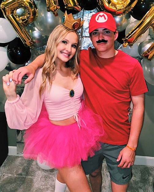 Peach and Mario Couples Costumes College