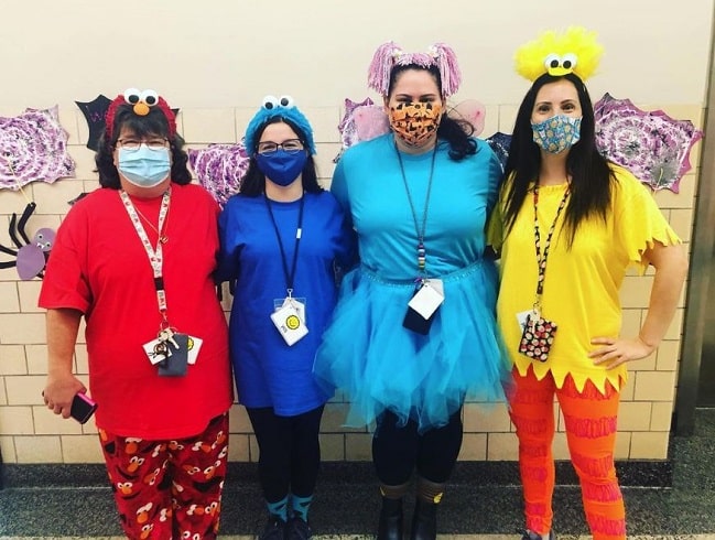 Sesame Street Group Halloween Costumes for Teachers