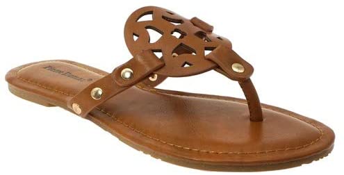 Tory Burch Miller Sandals Dupe by Pierre Dumas in Brown