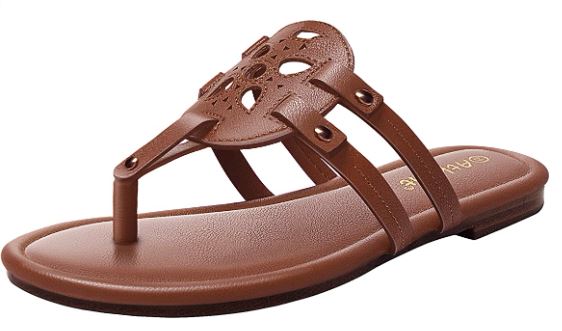 Tory Burch Miller Sandals Dupe in Dark Brown by Athlefit
